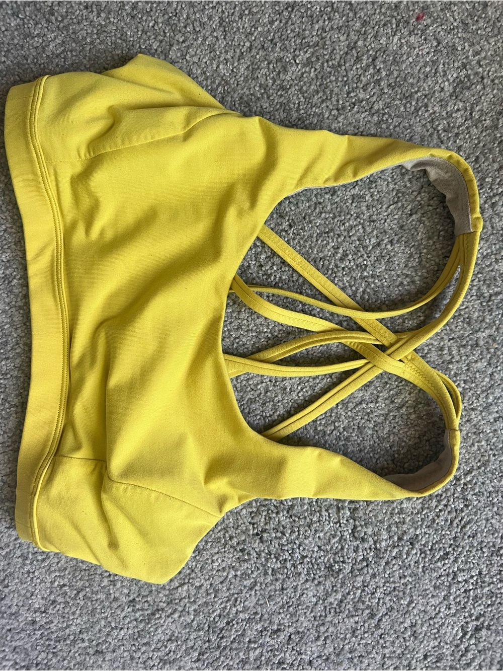 lululemon athletica Yellow Strappy Sports Bra
